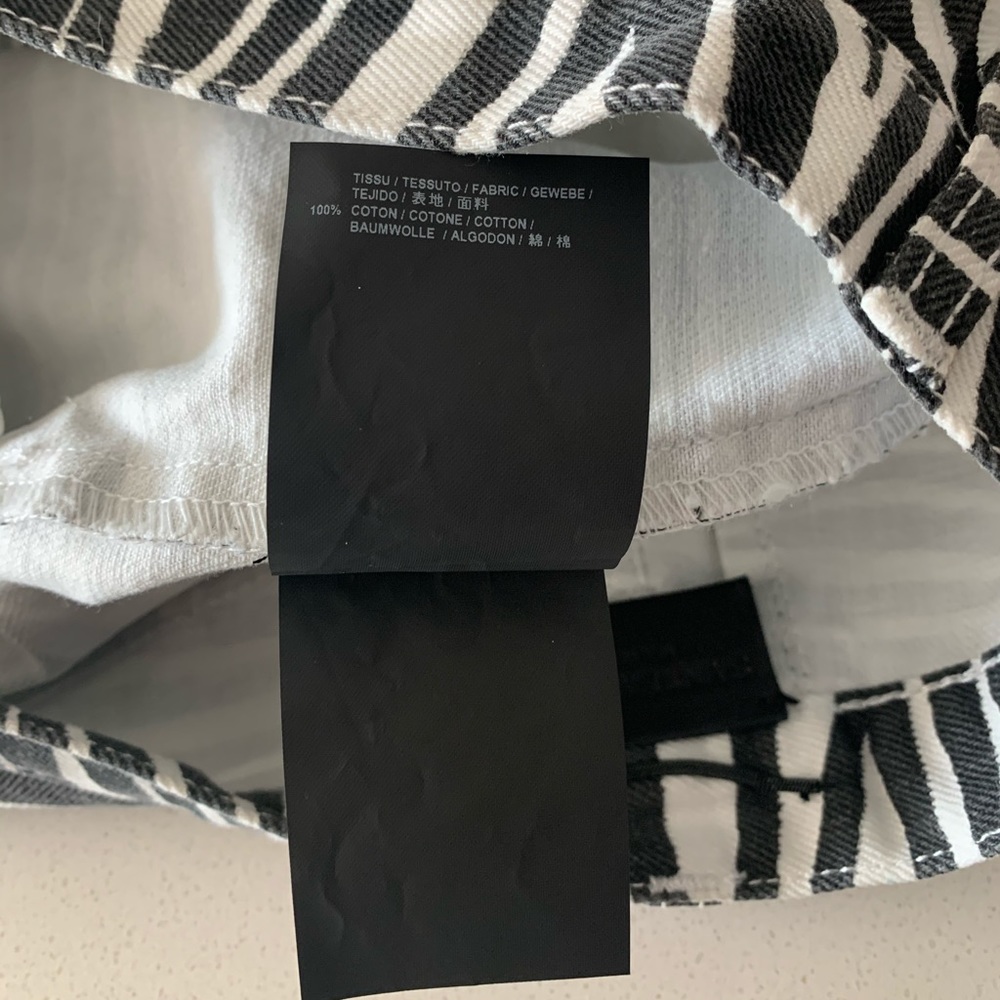SOLD Saint Laurent Zebra Print Denim Skirt - Picture 7 of 11